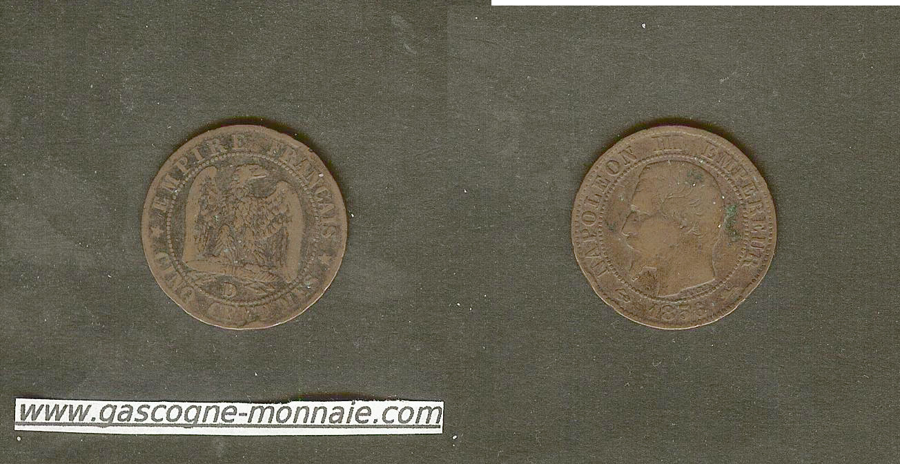 5 centimes Napoleon III 1856D gF